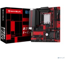 Материнская плата MAXSUN MS-B760M I-CAFE (Socket 1700, mATX, 2*DDR5(96Gb), DP/HDMI, 2*SATA3, 3*M.2, 1*PCIEx16/1*PCIEx4, 6*USB 2.0, 2*USB 3.2 Gen1, LAN 1*2,5G, ARGB, black-red, RTL)
