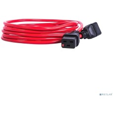 ЦМО REM Шнур питания с фиксатором IEC 60320 C19/IEC 60320 C20, 16 А / 250 В (3 ? 1,5), длина 3 м, красный R-16-Cord-C19-C20-3-Red