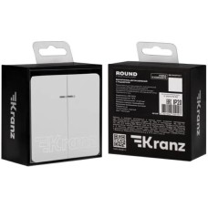 KRANZ Выключатель ROUND 2 кл перекрестный (переключатель) 10А с/у перламутр