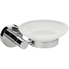 GFmark - Мыльница стеклянная с креплением к стене, на круглом основании, цвет ХРОМ. 79004
