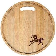 MULTIDOM Доска разделочная с желобками «Мустанг». Диаметр 28 см, толщина 0,8 см МТ18-238