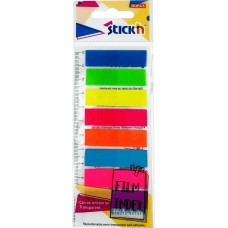 STICK`N Закладки самокл. пластиковые 27086 45x12мм 8цв.в упак. 10лист