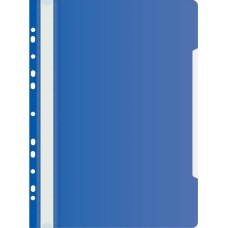 БЮРОКРАТ Папка-скоросшиватель PS-P20BLU A4 прозрач.верх.лист боков.перф. пластик синий 0.12/0.16