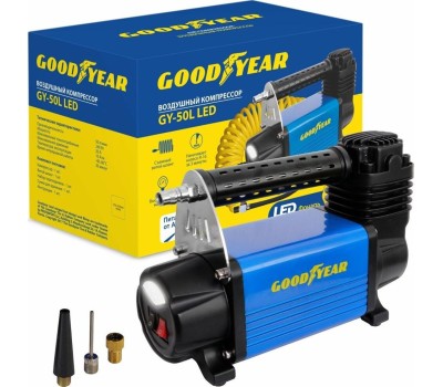 Авто-компрессор GOODYEAR GY000113 GY-50L LED 50 л/мин с фонарём