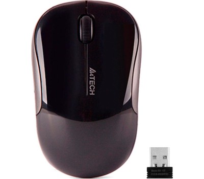 Мышь A4TECH V-Track G3-300N черный оптическая (1000dpi) беспроводная USB