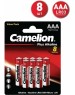 Элементы питания CAMELION (14134) LR03-BL8