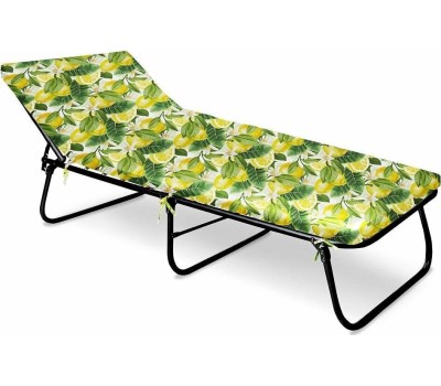 Кровать раскладная с мягким матрасом NIKA НРК4М/Л с лимонами