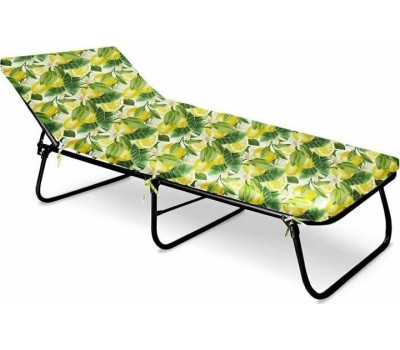 Кровать раскладная с мягким матрасом NIKA НРК4М/Л с лимонами