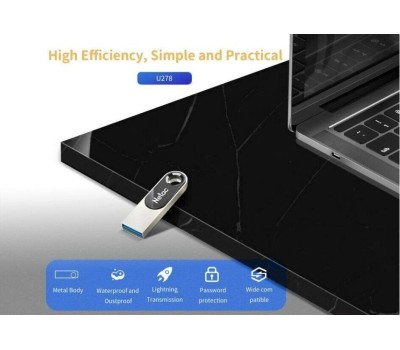 NETAC Флешка USB U278 32ГБ, USB2.0, серебристый [nt03u278n-032g-20pn]