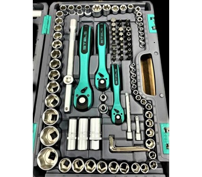 Набор инструмента STELS Набор инструментов, 1/4 , 3/8 , 1/2 , Cr-V, S2, усиленный кейс, 151 предмет 14114