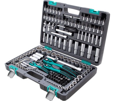 Набор инструмента STELS Набор инструментов, 1/4 , 3/8 , 1/2 , Cr-V, S2, усиленный кейс, 151 предмет 14114