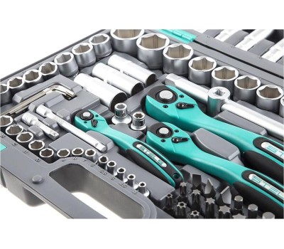 Набор инструмента STELS Набор инструментов, 1/4 , 3/8 , 1/2 , Cr-V, S2, усиленный кейс, 151 предмет 14114