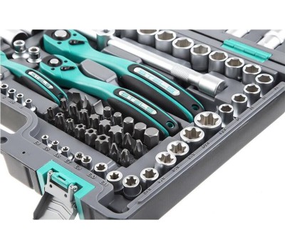 Набор инструмента STELS Набор инструментов, 1/4 , 3/8 , 1/2 , Cr-V, S2, усиленный кейс, 151 предмет 14114