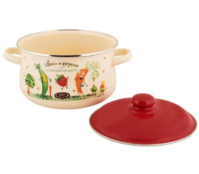 Кастрюля APPETITE 1с47я Веселые овощи эмал конич 5,5л