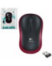 LOGITECH Мышь M185, оптическая, беспроводная, USB, черный и красный 910-002633