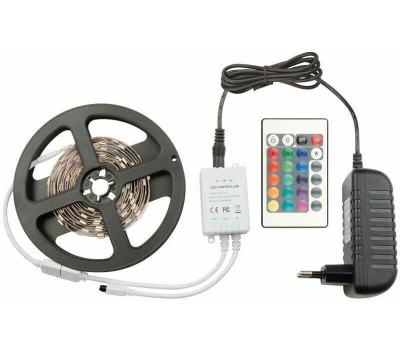 VOLPE ULS-Q221 5050-60LED/m-10mm-IP20-DC12V-14,4W/m-5M-6500K катушка в герметичной упаковке