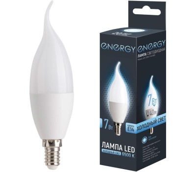 Лампа светодиодная ENERGY LED С37W-7-E14-6500 (109325)