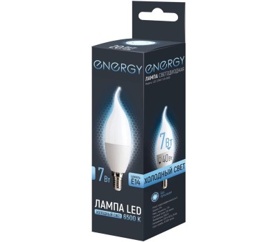 Лампа светодиодная ENERGY LED С37W-7-E14-6500 (109325)