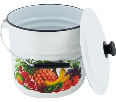 Ведро КМЗ 41204-222/6 эмал цил 10л с/кр с рис