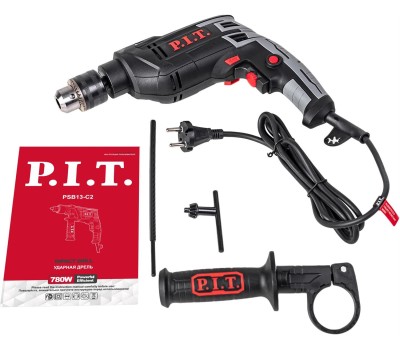 Дрель ударная P.I.T. Дрель ударная электрич. PSB13-C2 (780Вт, ключ. патрон 13мм, 0-3000 об/мин, 0-48000 уд/мин)