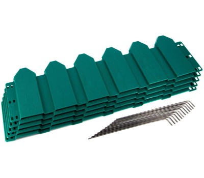 Заборчик для сада LUCKY WAY LWZGN005 декоративный 5 шт. по 60 см, зеленый