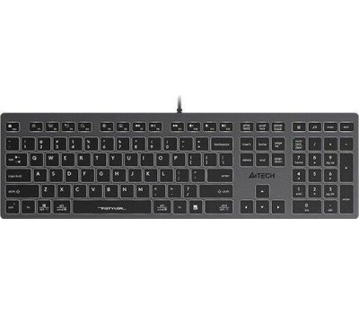 A4TECH Клавиатура Fstyler FX60, проводная, USB, ножничная, серый [fx60 grey / white]