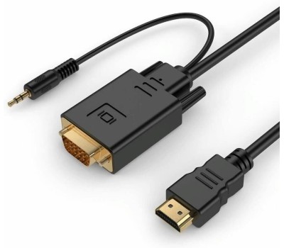 PREMIER Кабель-переходник аудио-видео 5-983AU, HDMI (m) - VGA (m), 1.8м, черный [5-983au 1.8]