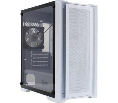 Powercase Alisio Micro X4W V2, Tempered Glass, 4х 120mm ARGB fans, ARGB HUB, белый, mATX (CAMCXW-A4)