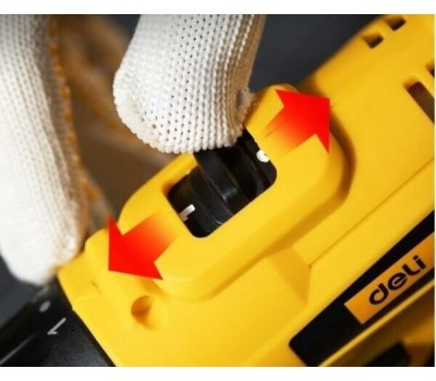 Дрель DELI Дрель-шуруповерт DL-DZ12-E2D1, 1.5Ач, с двумя аккумуляторами