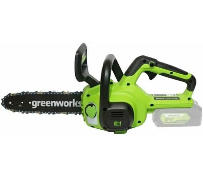 Greenworks G24CS25 Цепная пила аккумуляторная, 24 В, 25 см [2007707]
