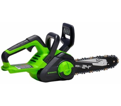 Greenworks G24CS25 Цепная пила аккумуляторная, 24 В, 25 см [2007707]