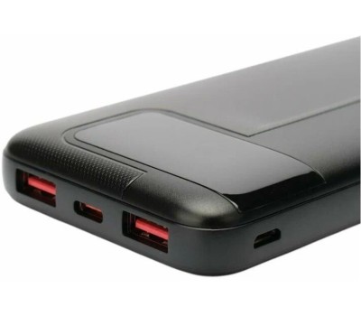 Gembird Портативный аккумулятор, 10000мАч, QC/PD, дисплей, черный (GPB-10Q)
