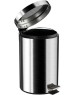 САНАКС - Ведро из нержавеющей стали, с педалью, круглое, 12 литров, цвет ХРОМ. 112