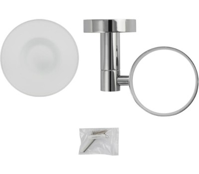 GFmark - Мыльница стеклянная с креплением к стене, на круглом основании, цвет ХРОМ. 79004