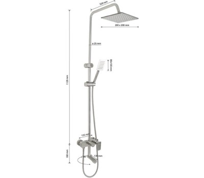 BRIMIX - Смеситель + стойка душевая 