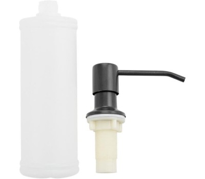 Brimix - Дозатор для жидкого мыла и моющих средств. ЧЁРНЫЙ, врезной, под раковину, пластиковый, 300 мл, 6284