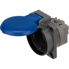 REXANT (111-008) РОЗЕТКА С КРЫШКОЙ, С/З, С/У, 16 А, IP54, ЧЕРНАЯ