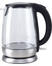 Чайник KITFORT КТ-619 серебристый/черный (нержавеющая сталь/стекло)