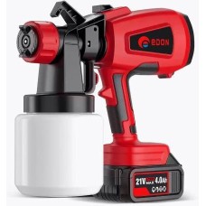 Краскораспылитель EDON UGG-21A черный/красный 21В, 1аккум., бесщеточный