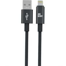 Кабель AKSBERRY (6900295510014) X163 Nylon silk USB-A – Lightning, черный