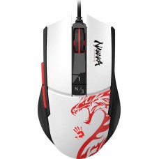 A4TECH Мышь проводная Bloody L65 Max, игровая, оптическая, USB, 12000dpi, белый и рисунок [l65 max naraka]