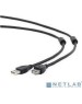Gembird/Cablexpert CCF2-USB2-AMAF-15 USB 2.0 Pro Кабель , AM/AF, 4.5м, экран, 2феррит.кольца, черный, пакет