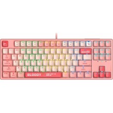 A4TECH Клавиатура Bloody S87 Energy, проводная, USB, механическая, розовый [s87 usb energy pink]