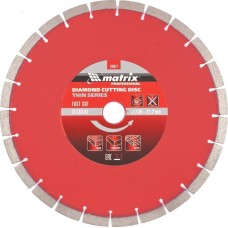 Диск алмазный MATRIX Диск алмазный, отрезной сегментный, 230 х 22.2 мм, тонкий, сухая резка Professional 730677
