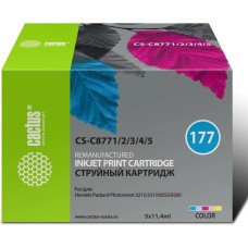 Картридж CACTUS Картридж CS-C8771/2/3/4/5, №177, голубой / пурпурный / желтый / светло-голубой / светло-пурпурный / CS-C8771/2/3/4/5