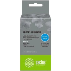 Картридж CACTUS Картридж CS-M21-750595RD, 19.1мм, белый шрифт, красный фон, 6.4м ( CS-M21-750595RD