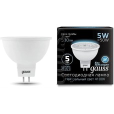 GAUSS Упаковка ламп LED GU5.3, рефлектор, 5Вт, 10 шт. [101505205]