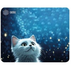 Коврик для мыши CACTUS Коврик для мыши White Cat (Белый кот) (тканевый, прорезиненное основание, 300x250x3мм) (CS-MPC-D11M)