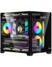 Корпус для ПК FORMULA Корпус (AEROCOOL) MiniTower CRYSTAL Z5 черный (mATX, без БП, USB2.0+USB3.0+USB3.2, 1x120mm ARGB) (Crystal Z5 Black (F))