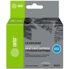 CACTUS Картридж струйный CS-F6V25AE 652 черный (480стр.) (18мл) для HP DeskJet Ink Advantage 1115/2135/3635 с чипом